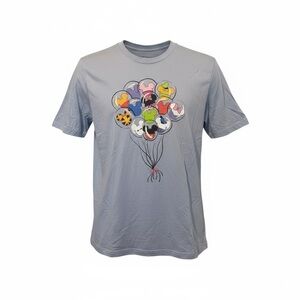 Blue Disney Graphic T-Shirt with Balloon Design